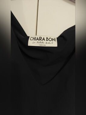 Chiara Boni Black V-Neck Dress